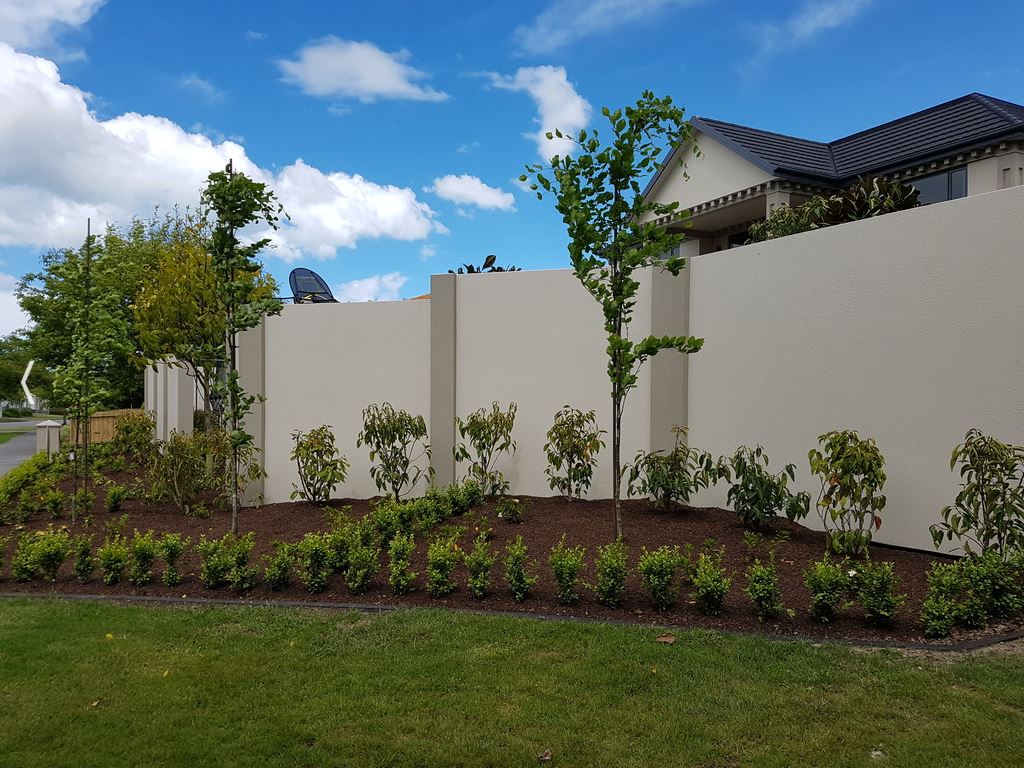 Blcok walls, Privacy Fencing, outdoor dividers, plaster exterior walls. Tooley Holdings, Exterior Plasterer Christchurch, Canterbury, NZ
