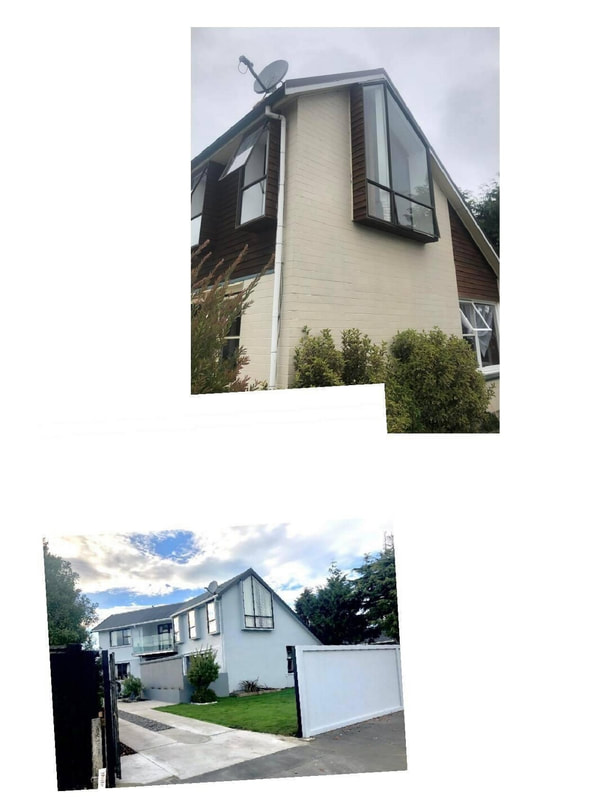 Before and after. Tooley holdings. Reclad. Plaster clad. chch plastering
