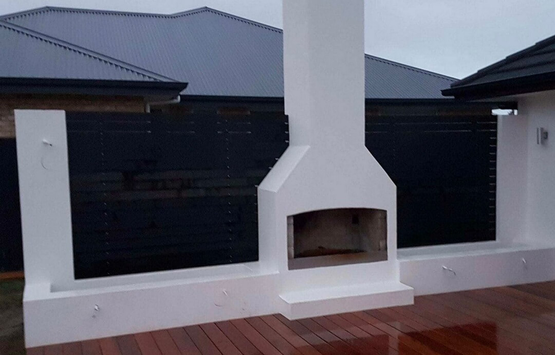 outdoor firepit. outdoor fire place. Tooley Holdings. plastering chch